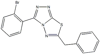 6-benzyl-3-(2-bromophenyl)[1,2,4]triazolo[3,4-b][1,3,4]thiadiazole 结构式