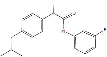 N-(3-fluorophenyl)-2-(4-isobutylphenyl)propanamide 结构式