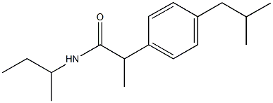 N-(sec-butyl)-2-(4-isobutylphenyl)propanamide 结构式