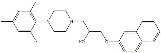 1-(4-mesityl-1-piperazinyl)-3-(2-naphthyloxy)-2-propanol 结构式