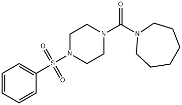 1-{[4-(phenylsulfonyl)-1-piperazinyl]carbonyl}azepane 结构式