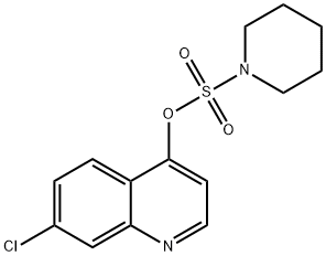 7-chloro-4-quinolinyl 1-piperidinesulfonate 结构式