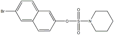 6-bromo-2-naphthyl 1-piperidinesulfonate 结构式