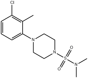 4-(3-chloro-2-methylphenyl)-N,N-dimethyl-1-piperazinesulfonamide 结构式