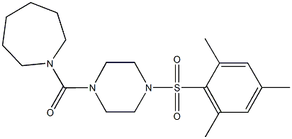 1-{[4-(mesitylsulfonyl)-1-piperazinyl]carbonyl}azepane 结构式