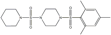 1-(mesitylsulfonyl)-4-(1-piperidinylsulfonyl)piperazine 结构式