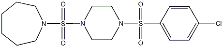 1-({4-[(4-chlorophenyl)sulfonyl]-1-piperazinyl}sulfonyl)azepane 结构式