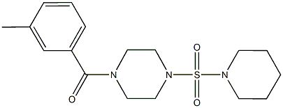 1-(3-methylbenzoyl)-4-(1-piperidinylsulfonyl)piperazine 结构式