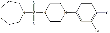 1-{[4-(3,4-dichlorophenyl)-1-piperazinyl]sulfonyl}azepane 结构式