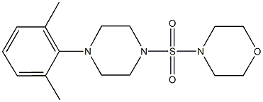 4-{[4-(2,6-dimethylphenyl)-1-piperazinyl]sulfonyl}morpholine 结构式