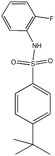 4-tert-butyl-N-(2-fluorophenyl)benzenesulfonamide 结构式