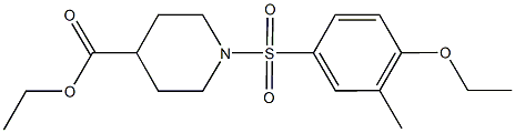 ethyl 1-[(4-ethoxy-3-methylphenyl)sulfonyl]-4-piperidinecarboxylate 结构式