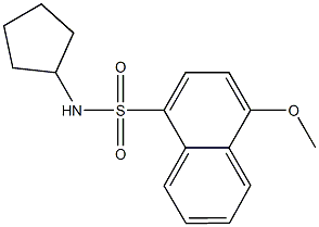 N-cyclopentyl-4-methoxy-1-naphthalenesulfonamide 结构式