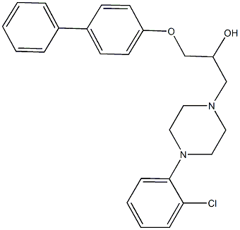 1-([1,1'-biphenyl]-4-yloxy)-3-[4-(2-chlorophenyl)-1-piperazinyl]-2-propanol 结构式