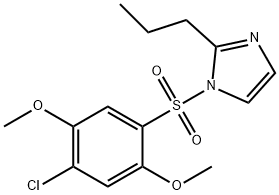 1-[(4-chloro-2,5-dimethoxyphenyl)sulfonyl]-2-propyl-1H-imidazole 结构式