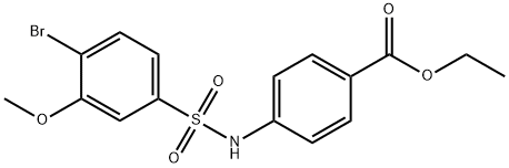 ethyl 4-{[(4-bromo-3-methoxyphenyl)sulfonyl]amino}benzoate 结构式