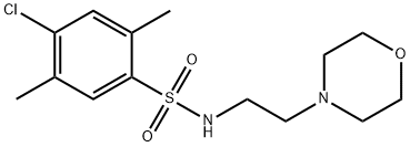 4-chloro-2,5-dimethyl-N-[2-(4-morpholinyl)ethyl]benzenesulfonamide 结构式