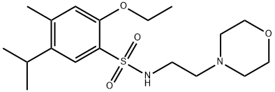 2-ethoxy-5-isopropyl-4-methyl-N-[2-(4-morpholinyl)ethyl]benzenesulfonamide 结构式