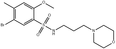 5-bromo-2-methoxy-4-methyl-N-[3-(4-morpholinyl)propyl]benzenesulfonamide 结构式