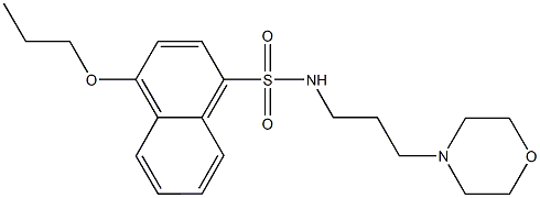 N-[3-(4-morpholinyl)propyl]-4-propoxy-1-naphthalenesulfonamide 结构式