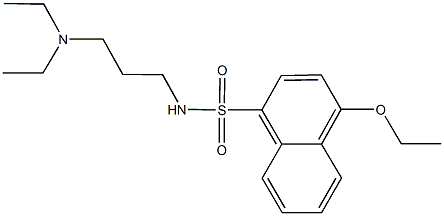 N-[3-(diethylamino)propyl]-4-ethoxy-1-naphthalenesulfonamide 结构式