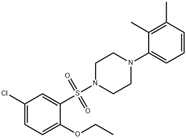 4-chloro-2-{[4-(2,3-dimethylphenyl)-1-piperazinyl]sulfonyl}phenyl ethyl ether 结构式