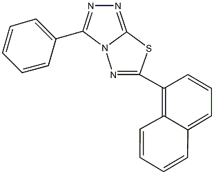 6-(1-naphthyl)-3-phenyl[1,2,4]triazolo[3,4-b][1,3,4]thiadiazole 结构式