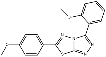 3-(2-methoxyphenyl)-6-(4-methoxyphenyl)[1,2,4]triazolo[3,4-b][1,3,4]thiadiazole 结构式