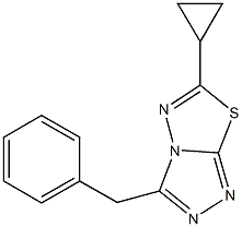 3-benzyl-6-cyclopropyl[1,2,4]triazolo[3,4-b][1,3,4]thiadiazole 结构式
