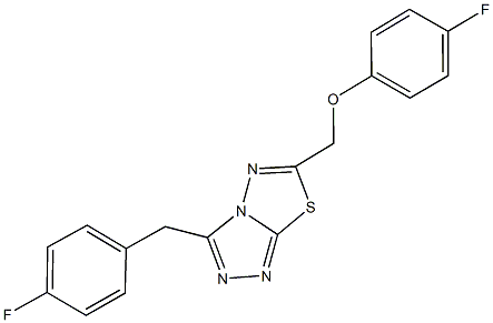 [3-(4-fluorobenzyl)[1,2,4]triazolo[3,4-b][1,3,4]thiadiazol-6-yl]methyl 4-fluorophenyl ether 结构式