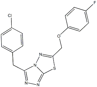 [3-(4-chlorobenzyl)[1,2,4]triazolo[3,4-b][1,3,4]thiadiazol-6-yl]methyl 4-fluorophenyl ether 结构式