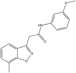 N-(3-methoxyphenyl)-2-(7-methyl-1,2-benzisoxazol-3-yl)acetamide 结构式