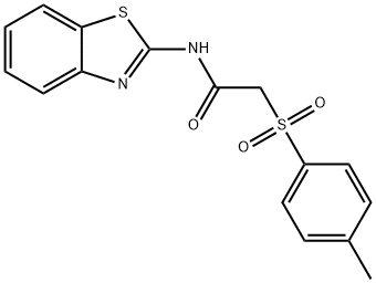 N-(1,3-benzothiazol-2-yl)-2-[(4-methylphenyl)sulfonyl]acetamide 结构式