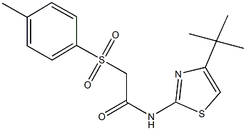 N-(4-tert-butyl-1,3-thiazol-2-yl)-2-[(4-methylphenyl)sulfonyl]acetamide 结构式