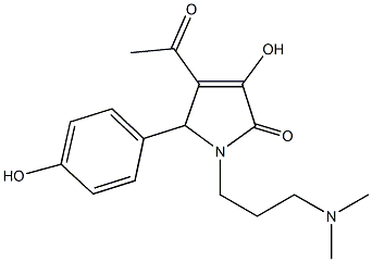 4-acetyl-1-[3-(dimethylamino)propyl]-3-hydroxy-5-(4-hydroxyphenyl)-1,5-dihydro-2H-pyrrol-2-one 结构式