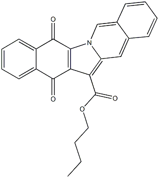 butyl 5,14-dioxo-5,14-dihydrobenzo[5,6]indolo[1,2-b]isoquinoline-13-carboxylate 结构式