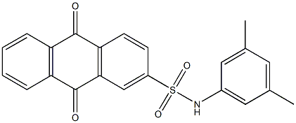 N-(3,5-dimethylphenyl)-9,10-dioxo-9,10-dihydro-2-anthracenesulfonamide 结构式