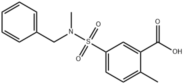 5-{[benzyl(methyl)amino]sulfonyl}-2-methylbenzoic acid 结构式