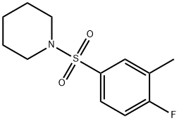 1-[(4-fluoro-3-methylphenyl)sulfonyl]piperidine 结构式