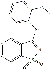 N-(1,1-dioxido-1,2-benzisothiazol-3-yl)-N-[2-(methylsulfanyl)phenyl]amine 结构式