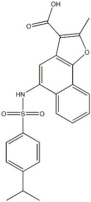 5-{[(4-isopropylphenyl)sulfonyl]amino}-2-methylnaphtho[1,2-b]furan-3-carboxylic acid 结构式