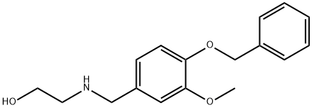 2-{[4-(benzyloxy)-3-methoxybenzyl]amino}ethanol 结构式