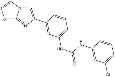 N-(3-chlorophenyl)-N'-(3-imidazo[2,1-b][1,3]thiazol-6-ylphenyl)urea 结构式