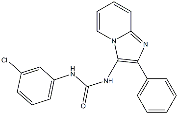 N-(3-chlorophenyl)-N'-(2-phenylimidazo[1,2-a]pyridin-3-yl)urea 结构式