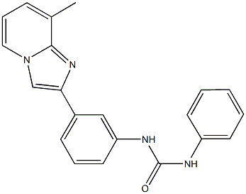 N-[3-(8-methylimidazo[1,2-a]pyridin-2-yl)phenyl]-N'-phenylurea 结构式