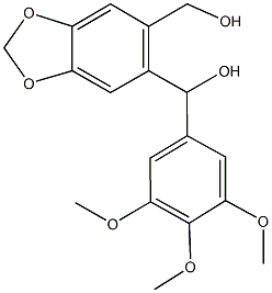 [6-(hydroxymethyl)-1,3-benzodioxol-5-yl](3,4,5-trimethoxyphenyl)methanol 结构式