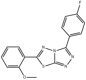2-[3-(4-fluorophenyl)[1,2,4]triazolo[3,4-b][1,3,4]thiadiazol-6-yl]phenyl methyl ether 结构式