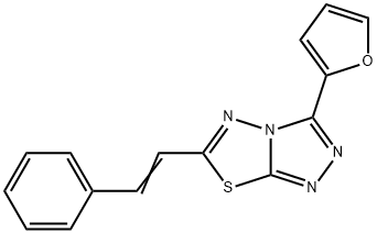 3-(2-furyl)-6-(2-phenylvinyl)[1,2,4]triazolo[3,4-b][1,3,4]thiadiazole 结构式