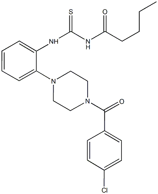 N-{2-[4-(4-chlorobenzoyl)-1-piperazinyl]phenyl}-N'-pentanoylthiourea 结构式