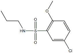 5-chloro-2-methoxy-N-propylbenzenesulfonamide 结构式